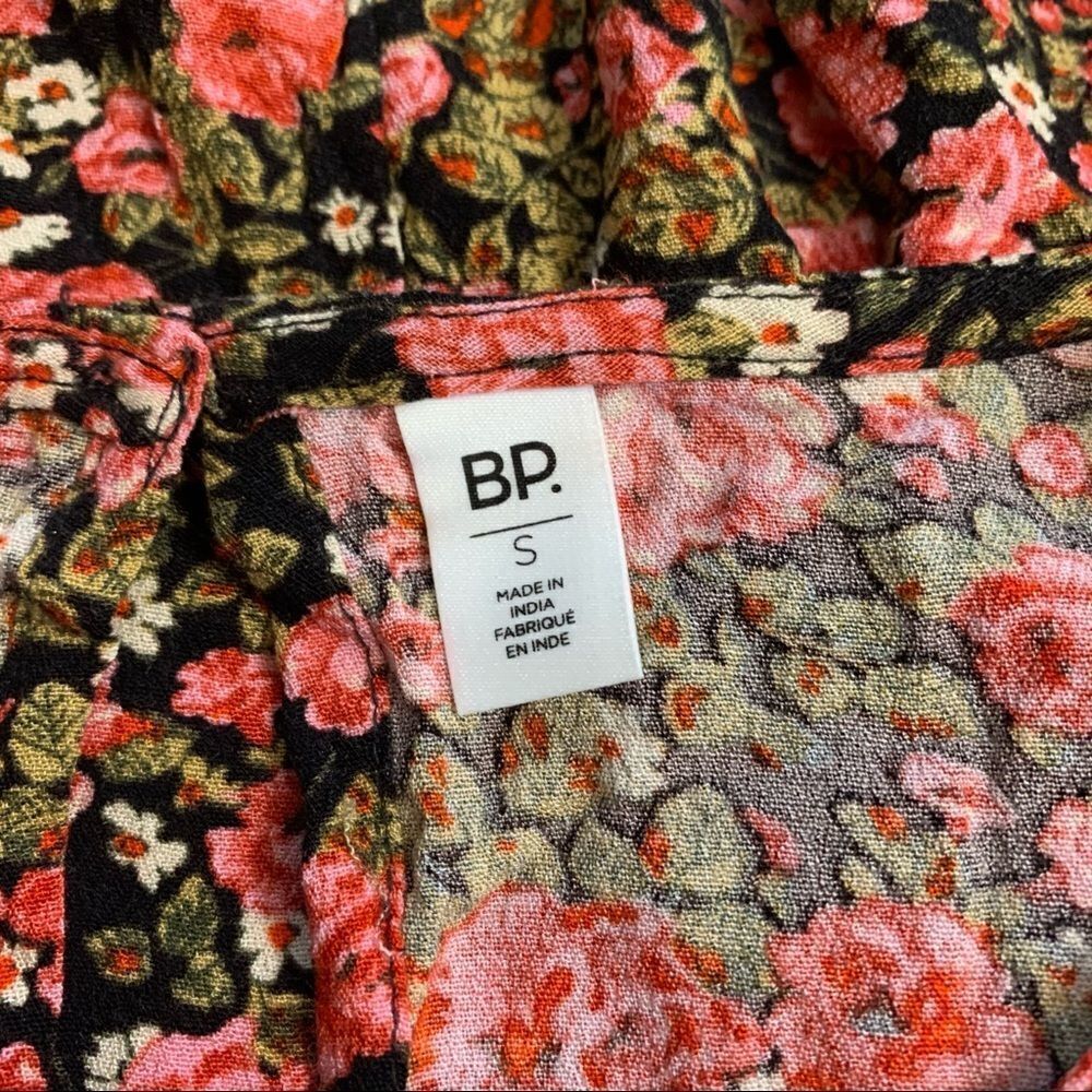 NORDSTROM BP feminine black rose floral loose fit dress NWOT women’s size small - Picture 5 of 9